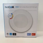 Nicor RSDS1 Black Slim Surface Mount Led Disk Light 4'' Dimmable To 5%. Fixed Price $10.00.