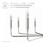 Modway Rekindle 8-LIGHT Iron Metal Chandelier Polished Nickel. Fixed Price $119.75.