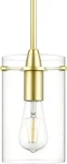 Linea Lighting Satin Brass Pendant Fixture Kitchen LL-P313-SB Medium Glass. Fixed Price $8.88.