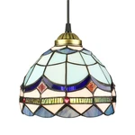 Tiffany Style Stained Glass Classic Blue Mini Pendant Light Hanging Ceiling Lamp. Fixed Price $69.90.