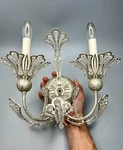 Rivendell 2 Light Sconce By Schonbek Heirloom Silver Finish Clear Crystal. Fixed Price $179.99.