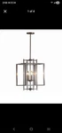 New Allen + Roth 4-LIGHT Brushed Nickel Industrial Geometric Medium (10-22 Inch). Fixed Price $139.99.