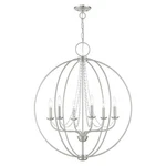 Livex Lighting, 40916-91, Arabella, Globe Pendant Chandelier, Brushed Nickel. Fixed Price $420.00.