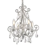 Elegant Lighting LD5018D12 Chrome Kato 4-LIGHT 13" Crystal Chandelier. Fixed Price $168.00.