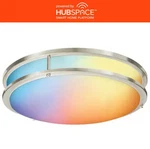 Commercial Electric 16" Brushed Nickel Led Smart Home Flush Mount Ceiling Light. Fixed Price $59.75.