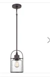 Quoizel Model# QPP2781WT Pendant LIGHT-1 With Clear Seeded Glass. Fixed Price $99.00.
