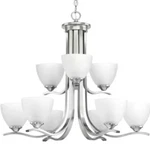 Progress Lighting Laird Collection 9 Brushed Nickel Traditional Chandelier. Fixed Price $273.00.