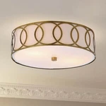 Jonathan Y Aria 2-LIGHT 12.25 In. Metal Led Flush Mount Brass Gold Transitional. Fixed Price $69.99.