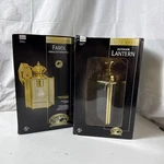 Pair Of Hampton Bay Wall Lantern Polished Brass Beveled Glass 240-579 New In Box. Fixed Price $28.47.