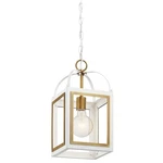Kichler 52030WHNBR - Vath 1 Light 8" Mini Pendant White / Natural Brass. Fixed Price $119.99.