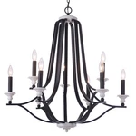 Craftmade 57629 Esme Light 31"W Taper Candle Style Chandelier - Flat Black /. Fixed Price $486.25.