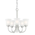 Designers Fountain D278M-5CH Bronson Light 20"W Chandelier Nickel. Fixed Price $123.50.