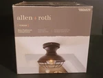 New Allen Roth Yordan 8.5" Bronze Incandescent Semi-flush Mount Light 0806029. Fixed Price $32.00.