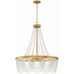 Crystorama FIO-A9104-GA-WH Fiona Chandelier Antique Gold. Fixed Price $659.02.