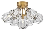 Fredrick Ramond FR46951 Elise 7 Light 16"W Semi-flush Globe Brass. Fixed Price $1299.00.
