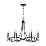 Capital Lighting Sonnet Chandelier, Matte Black - 431661MB. Fixed Price $500.80.