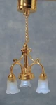 1/12 Dolls House 12V Light 3-ARM Frosted Chandelier DE358. Fixed Price $25.47.