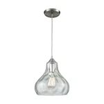 Elk Lighting 25100/1 Belmont 1-LIGHT Mini Pendant Satin Nickel With Clear. Fixed Price $126.00.