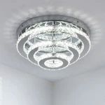 Modern Crystal Chandelier Led 3 Tier Ceiling Lights Flush Mount Chand.... Fixed Price $108.41.