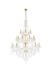 Elegant Lighting Verona 43" 25 Royal Crystal Chandelier Gold. Fixed Price $2136.00.