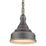 Golden Lighting Keating 1 Mini Pendant, Antique Black Iron 0806-SABI. Fixed Price $153.99.