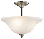 Kichler 42879NI Nicholson 3-LIGHT Semi-flush Brushed Nickel. Fixed Price $134.97.