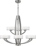 Hinkley Meridian 9LT Foyer Pendant Bn Glass. Fixed Price $488.75.