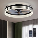 Ceiling Fans With Lights, Flush Mount 20", BLACK-1105. Fixed Price $111.31.