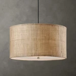 Uttermost 21933 Dafina Light Antiqued Burlap Weave Drum Pendant With Diffuser. Fixed Price $453.60.