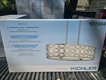 Kichler 0729654 - Sabine Light Brushed Nickel Drum Pendant New Free. Fixed Price $55.00.