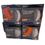 4PKG Commercial Electric 4IN Slim Led Color Changing Glare Control Recessed Kit. Fixed Price $23.00.