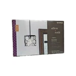 Allen + Roth Mini Pendant Aged Bronze Beveled Glass Shade New Box. Fixed Price $39.99.