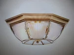 Oukaning 20 In. 4-LIGHT Gold Tiffany Style Flush Mount Ceiling With Shade. Fixed Price $89.96.