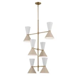 Kichler Phix 50" 12 Light Foyer Chandelier, Bronze/greige/white - 52568CPZGRG. Fixed Price $1504.99.