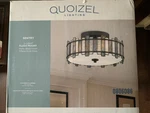 Quoizel Sentry 3 Light Flush Mount Matte Black Finish Tiffany Style Glass. Fixed Price $79.99.