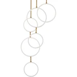 ET2 E24325 Hoopla 25"W Multi Light Pendant - Gold. Fixed Price $1768.00.