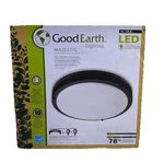 Good Earth Lighting Majestic 1-LIGHT 11-IN Matte Black Led Flush Mount D3. Fixed Price $29.56.