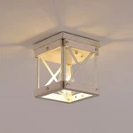 Fivess Lighting Modern Farmhouse Antique White Distressed Flush Mount Ceiling.... Fixed Price $46.05.