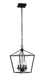 Flat Black Four Light Foyer Pendant From The Flynt Collection. Fixed Price $198.90.