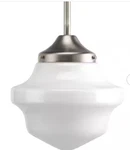 Progress Lighting P5196-09 School House 8"W Mini Pendant Nickel. Fixed Price $55.00.