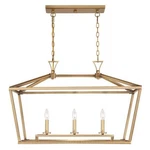 Savoy Essentials 1-423-3-322 Townsend 3-LIGHT Linear Chandelier Warm Brass. Fixed Price $657.00.