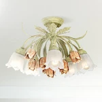 Crystorama Parisian Flower 22" Wide Art Glass Ceiling Light. Fixed Price $358.40.