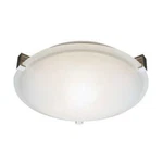 Trans Globe Frosted Clipped 15' Flush Mount, Brushed Nickel - 59007BN. Fixed Price $81.70.