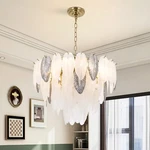 Modern Crystal Chandelier Golden Luxury Vintage Pendant Lighting W/leaf. Fixed Price $256.49.