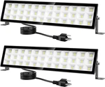 2PACK Shop LIGHTS,100W Lighting For GARAGE,14000LM Plug Super Bright Led. Fixed Price $92.09.