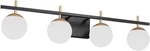 Mcm 4-LIGHT Bathroom Vanity Black & Gold Frosted Glass Globe 31.5". Fixed Price $91.99.