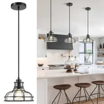 Yklitg Industrial Pendant Lights Kitchen Island Black 8.7",. Fixed Price $40.17.