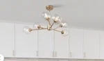 Uolfin Modern Gold Dining Room 31.5 In. 6-LIGHT Bubble Farmhouse Chandelier Read. Fixed Price $44.23.