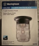 - Westinghouse Outdoor/ Jelly Jar Porch Light Matte Black (66919) 60 Watt. Fixed Price $17.00.