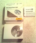 Two Armacost Led Cabinet Down Lights, Aluminum, Warm White, 3 Watt. New Box. Fixed Price $14.55.